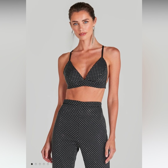 BRAND NEW Nadine Merabi Size Small - S - Kira Black Bra Top - perfect for NYE! - Picture 4 of 6